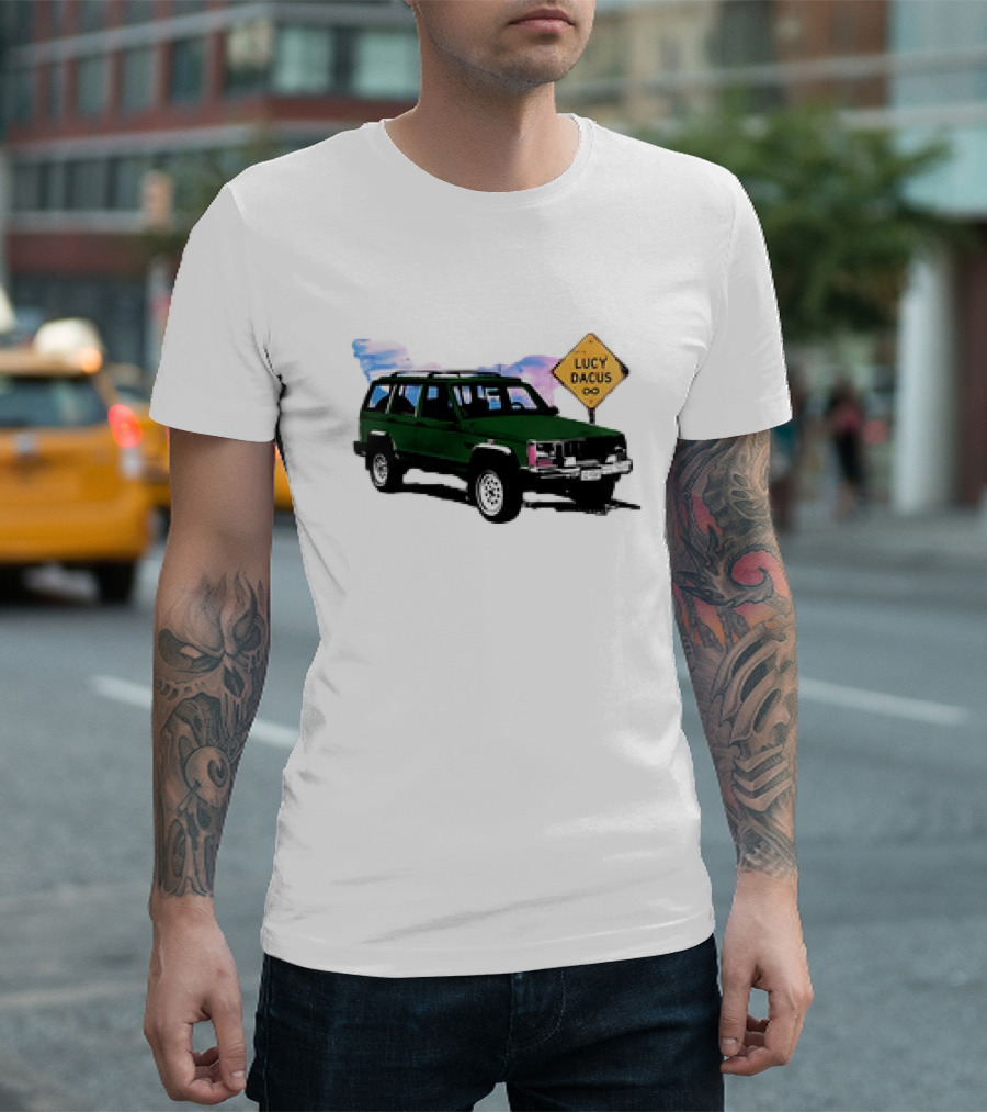 Lucy Dacus Green Truck Road Sign Infinity T-Shirt