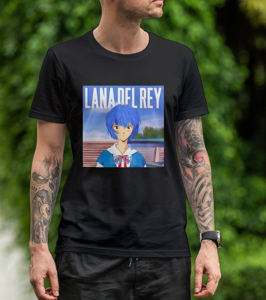 Lana Del Rey Born To Die Anime Rei Ayanami Blue Hair T-Shirt