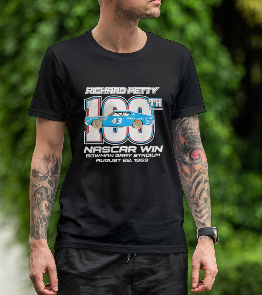Richard Petty 100th NASCAR Win Bowman Gray Stadium August 22 1969 T-Shirt