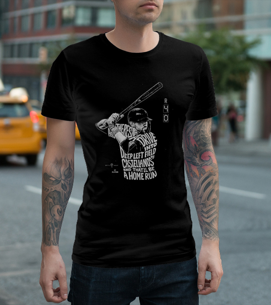 4-0 Ballgame Deep Left Field Castellanos Home Run T-Shirt