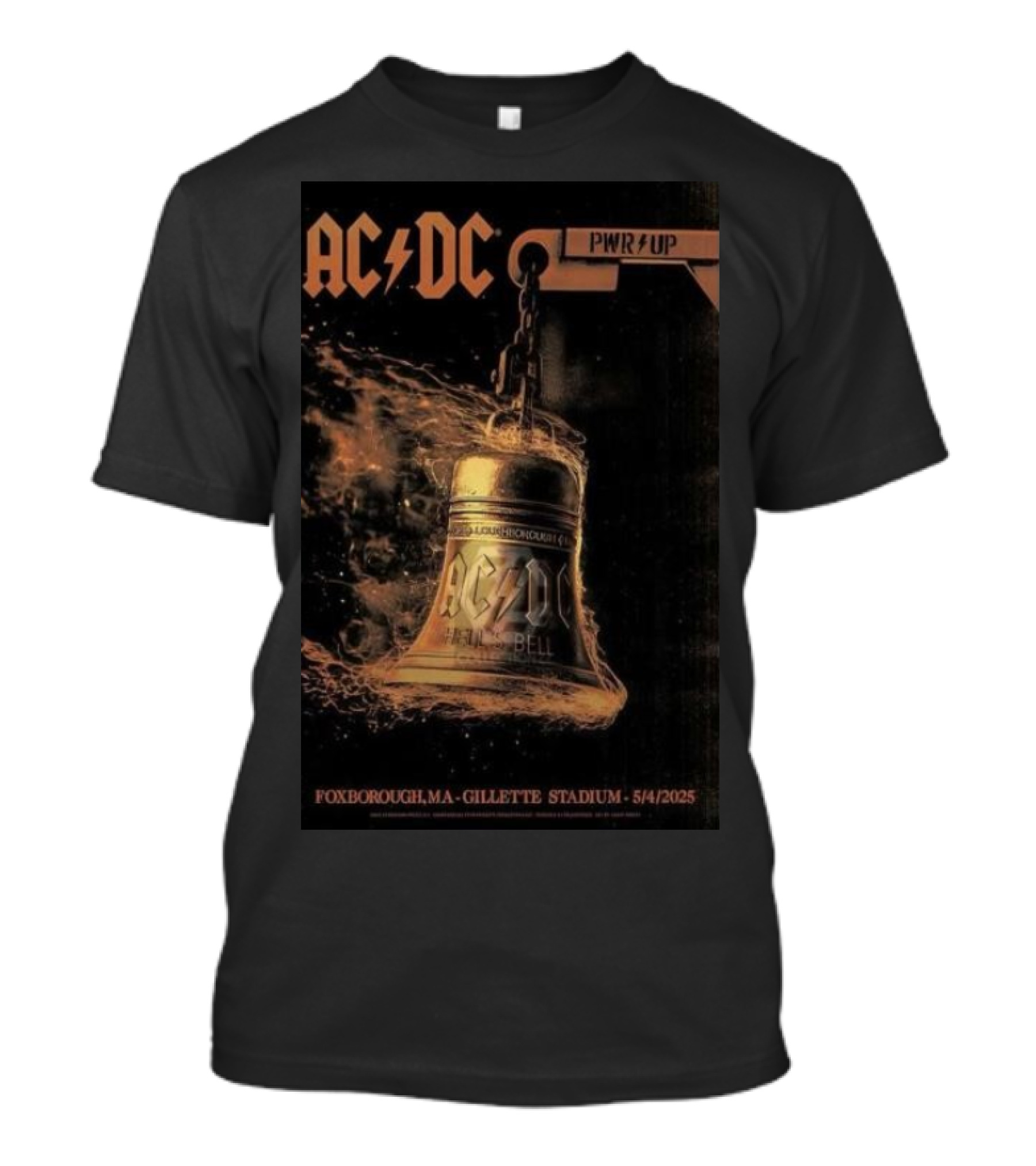 AC DC PWR UP Hells Bell Tour Foxborough MA Gillette Stadium 5/4/2025 T-Shirt