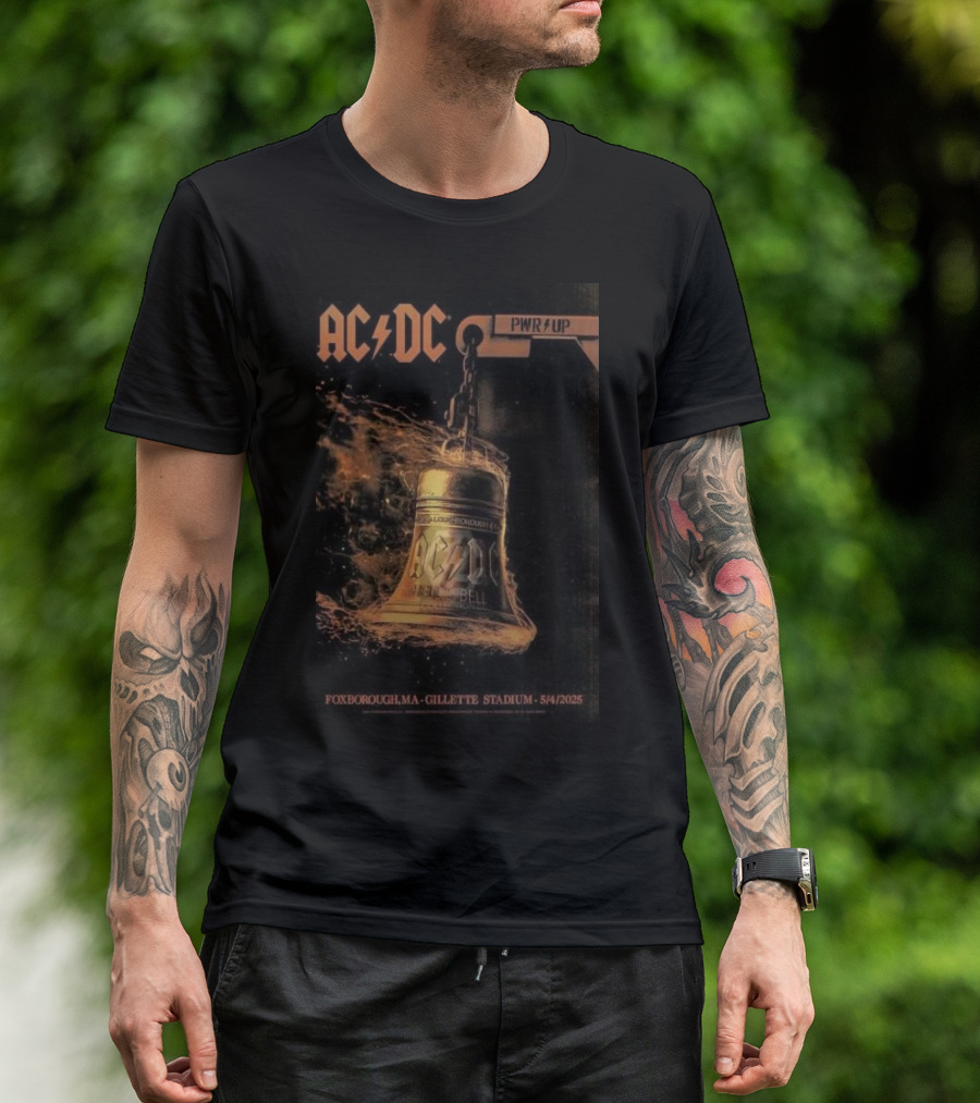 AC DC PWR UP Hells Bell Tour Foxborough MA Gillette Stadium 5/4/2025 T-Shirt