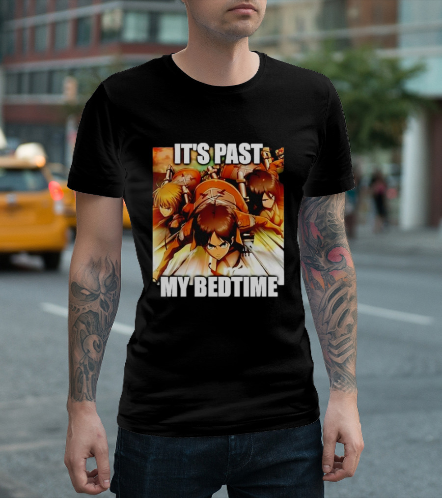 Attack on Titan It’s Past My Bedtime Anime Characters Classic Scene T-Shirt