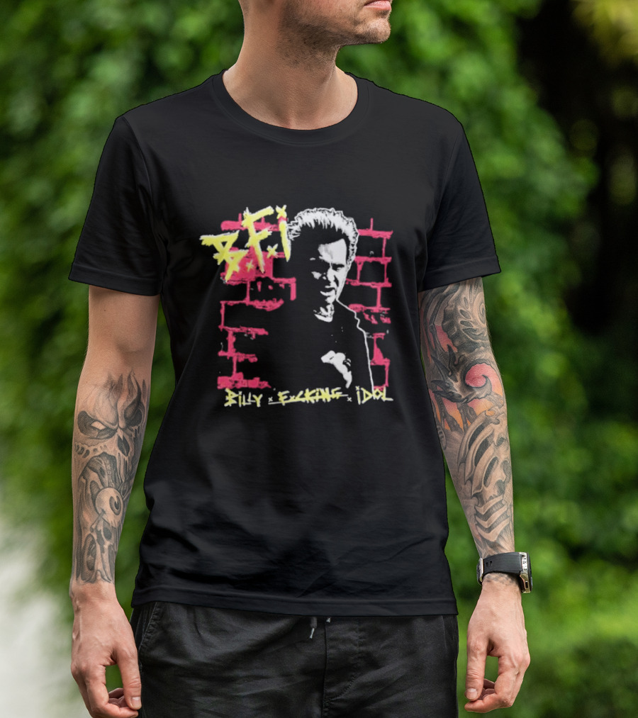 BFI Billy Fcking Idol Brick Wall Graphic T-Shirt