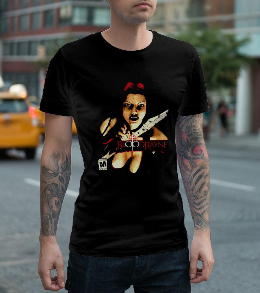 BloodRayne M Rating Femme Fatale Sword Wielder T-Shirt