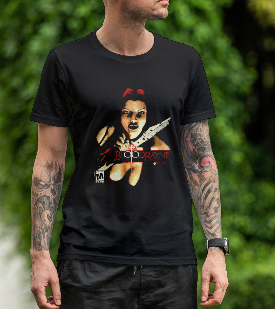 BloodRayne M Rating Femme Fatale Sword Wielder T-Shirt