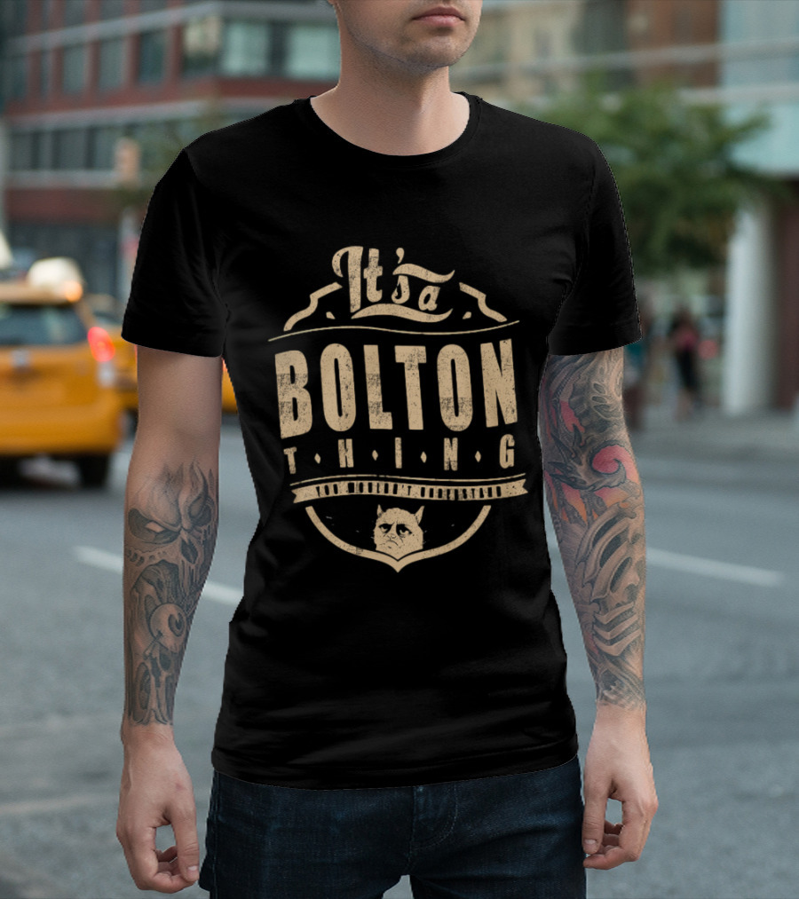 It's a Bolton Thing Cat Emblem T-Shirt