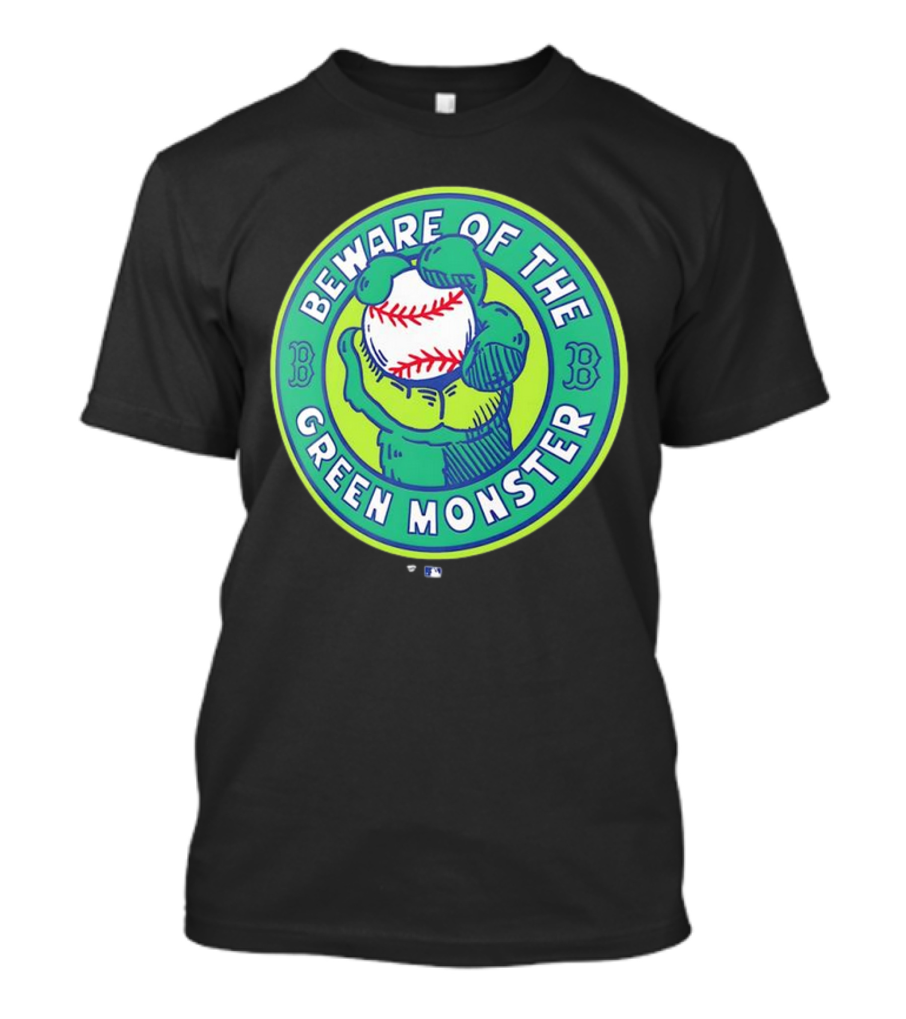 Boston Red Sox Beware Of The Green Monster Baseball Iconic Fenway Park Imagery T-Shirt