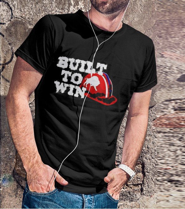 Built To Win Buffalo Bills Helmet Logo T-Shirt