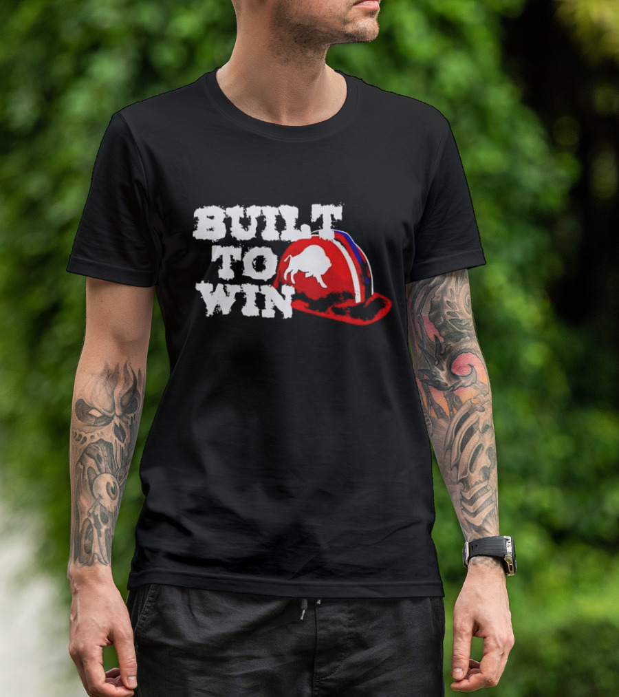 Built To Win Buffalo Bills Helmet Logo T-Shirt