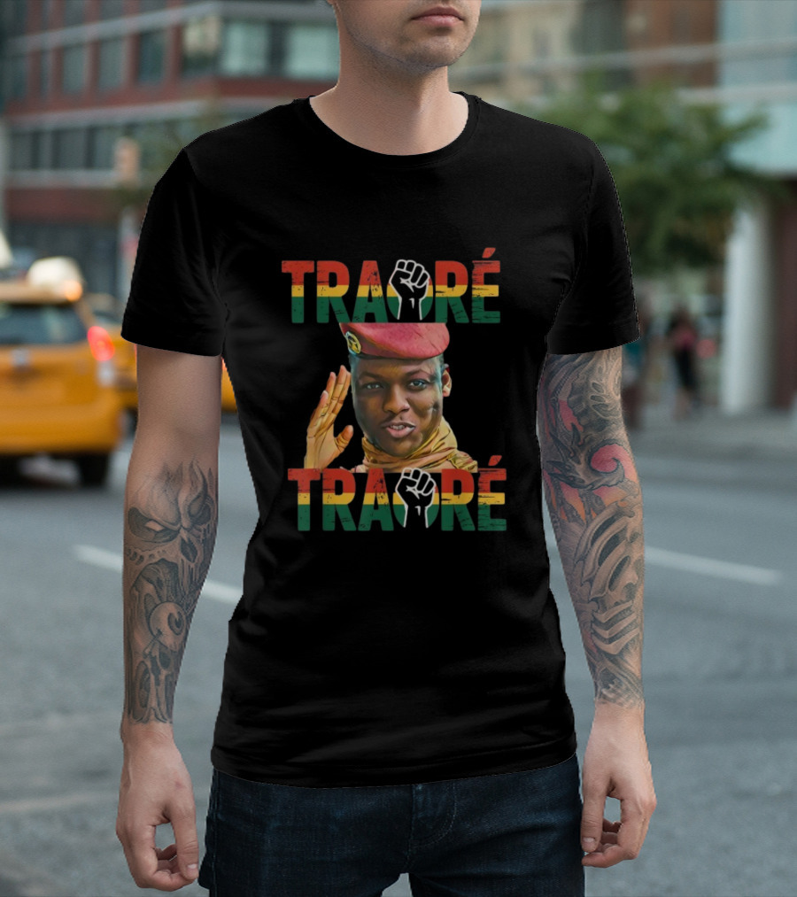 TRAORÉ Burkina Faso Patriotic Fist Symbol Ibrahim Traoré Influence T-Shirt