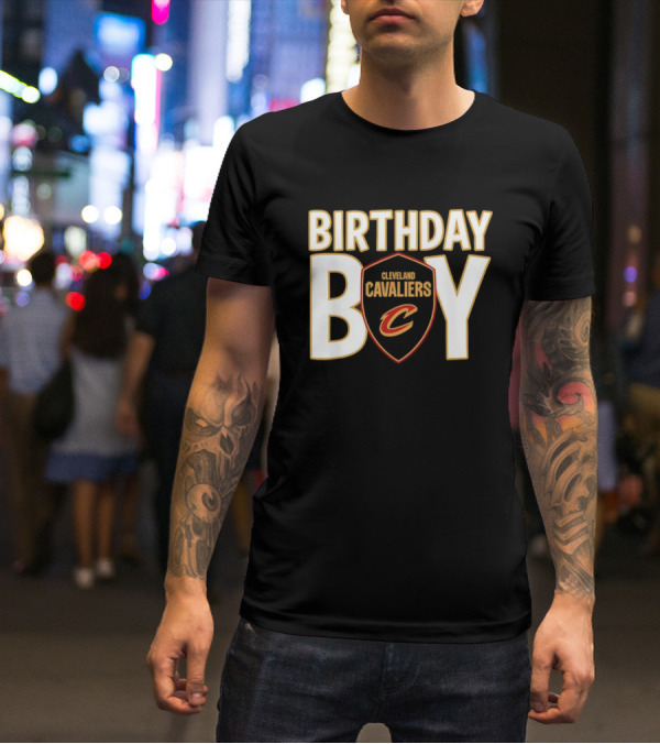 Cleveland Cavaliers NBA Birthday Boy Shield With C Logo T-Shirt