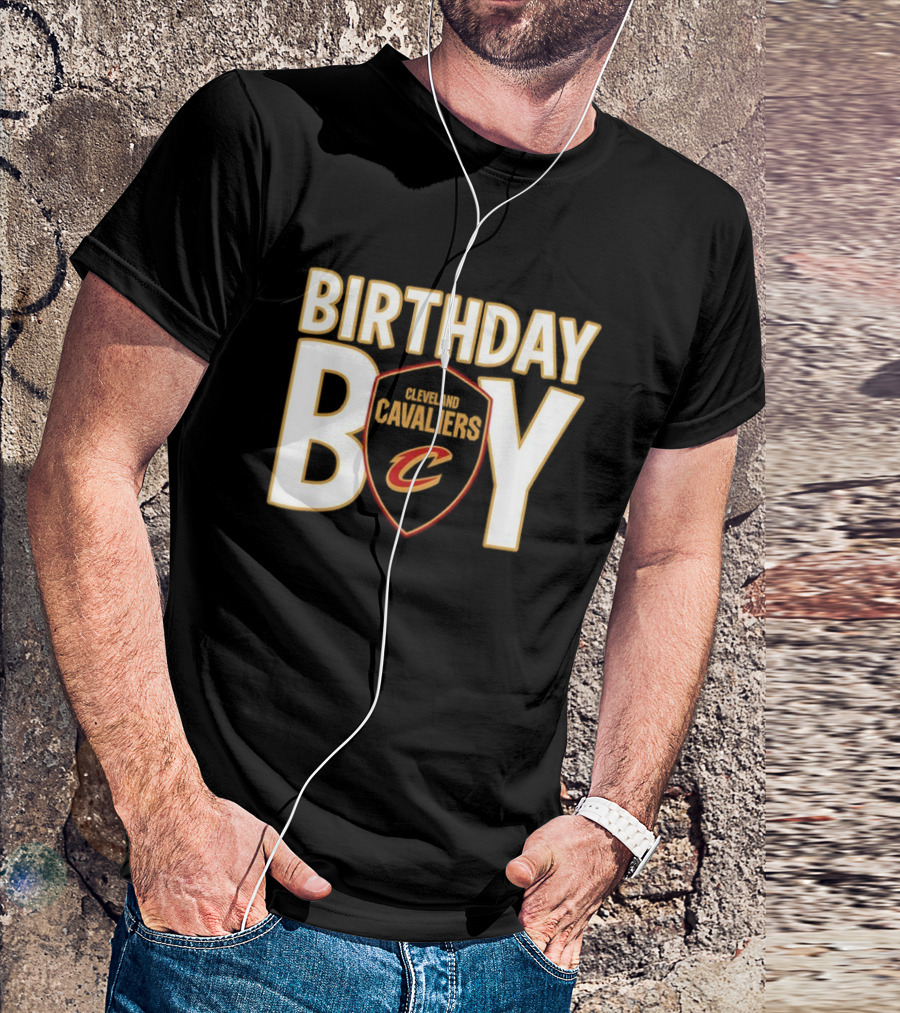 Cleveland Cavaliers NBA Birthday Boy Shield With C Logo T-Shirt