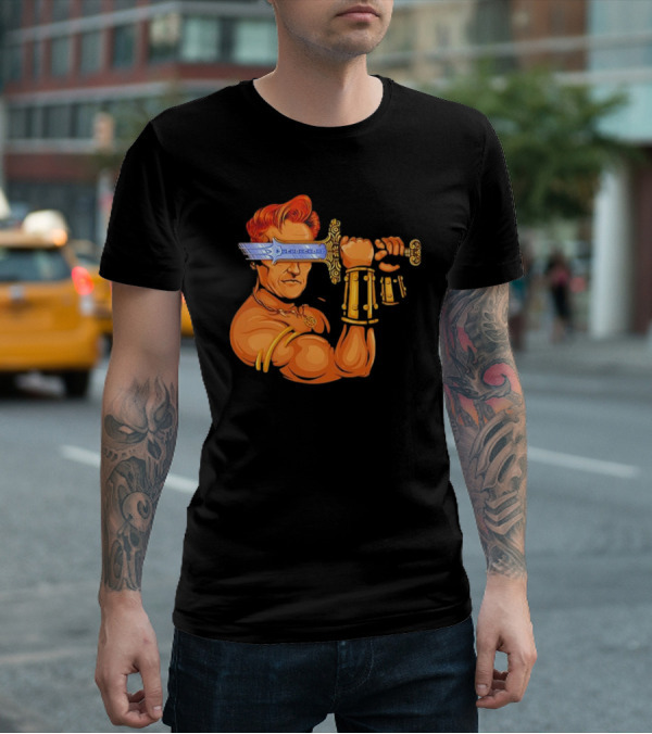 Conan O'Brien Barbarian Parody Sword T-Shirt