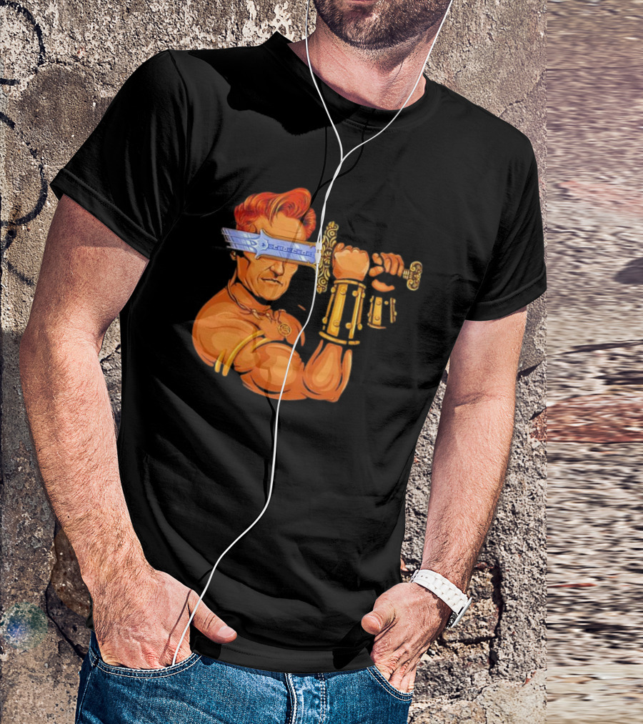 Conan O'Brien Barbarian Parody Sword T-Shirt