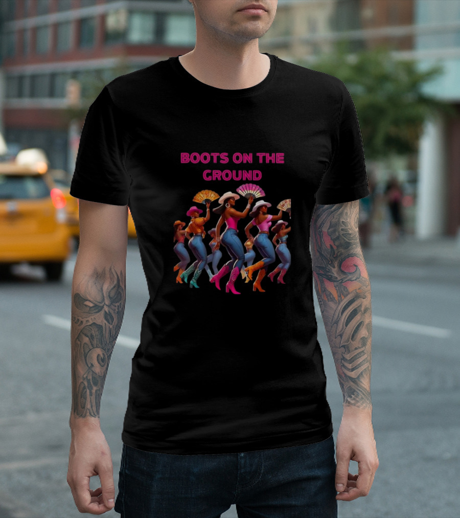 Boots On The Ground Cowgirl Dance Fiesta T-Shirt