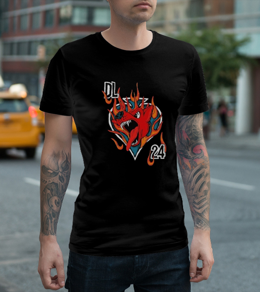 DL 24 Download Festival The King 2024 Event Flaming Red Dog Emblem T-Shirt
