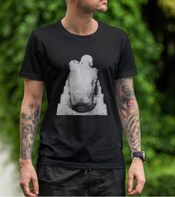 "Ekkstacy Tattooed Figure Sitting On Staircase Design" T-Shirt
