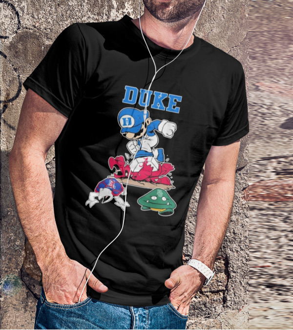 Duke Blue Devils Super Mario Crushing Arizona Wildcats Baylor T-Shirt