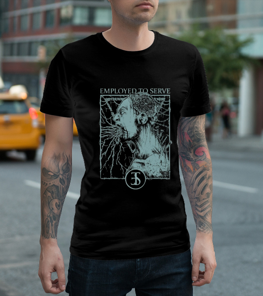 Employed To Serve Force Fed Intense Scream Artwork T-Shirt