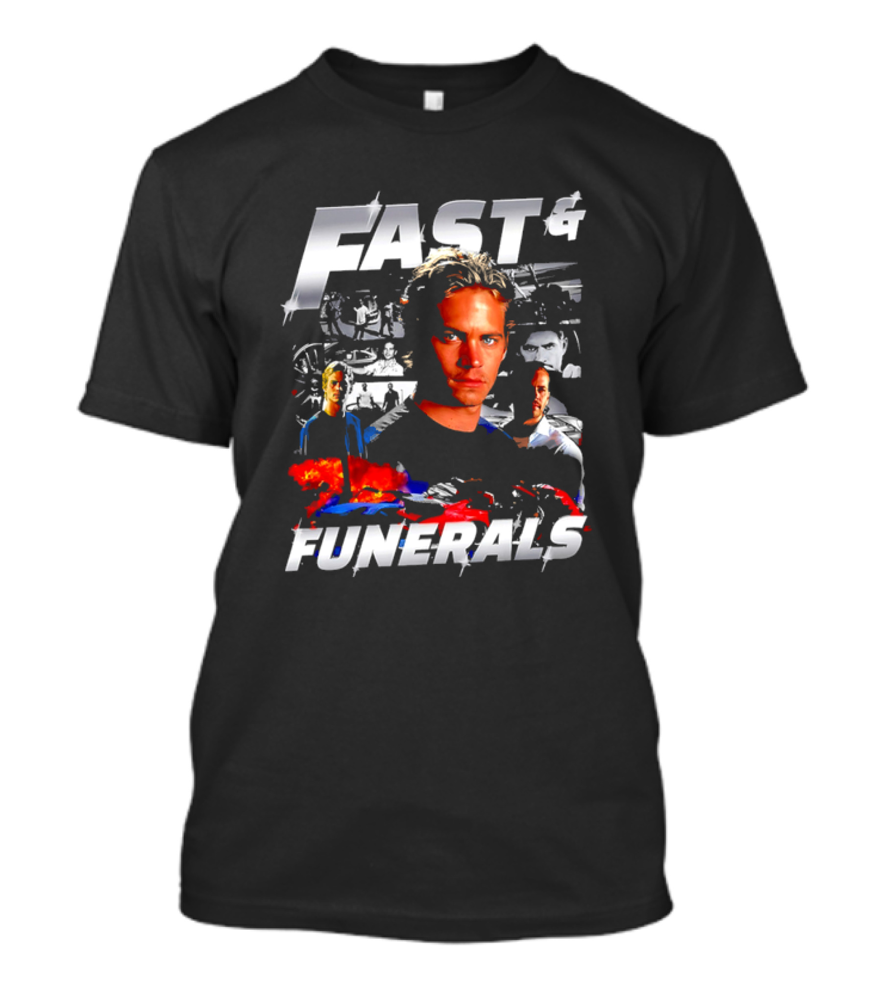 Fast Funerals Paul Walker Car Cinema Tribute T-Shirt