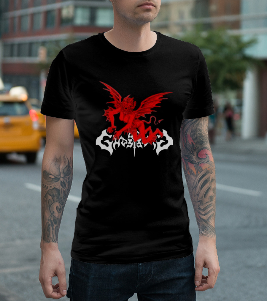 Ghost Supply Red Anarchy Angel Design USA T-Shirt