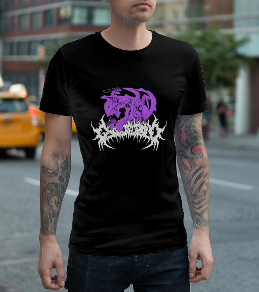 Ghost Supply Duel Purple Dragon With White Text T-Shirt