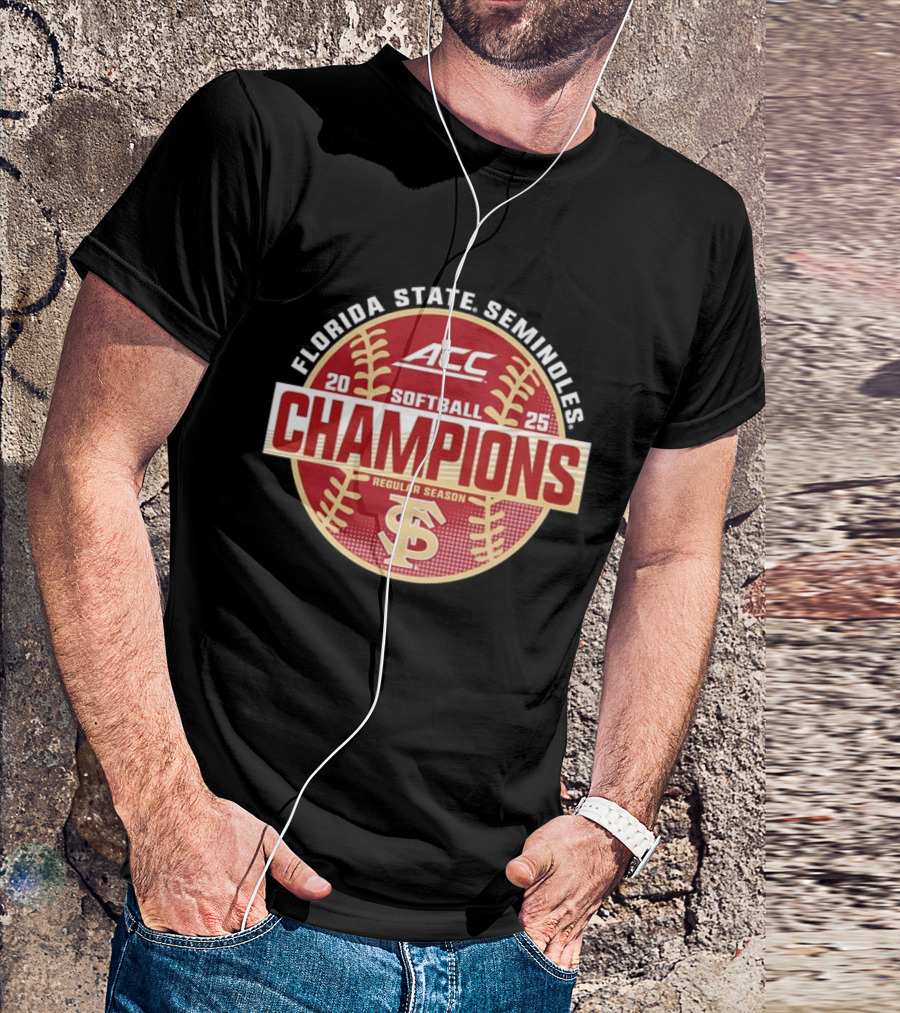 Florida State Seminoles ACC Softball 2025 Regular Season Champions T-Shirt