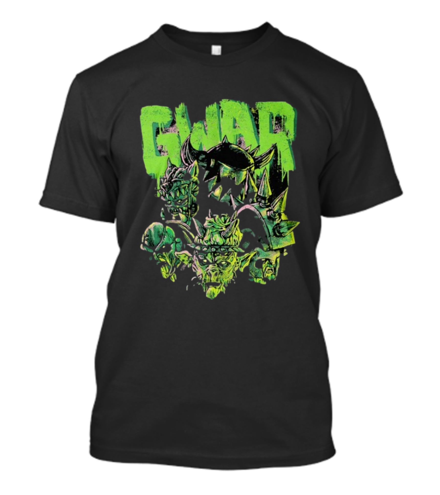 Gwar Green Monster Faces Artwork T-Shirt