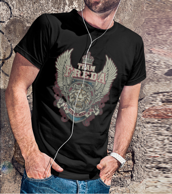 TEAM FREDA Lifetime Member Lion Crest Winged Emblem T-Shirt