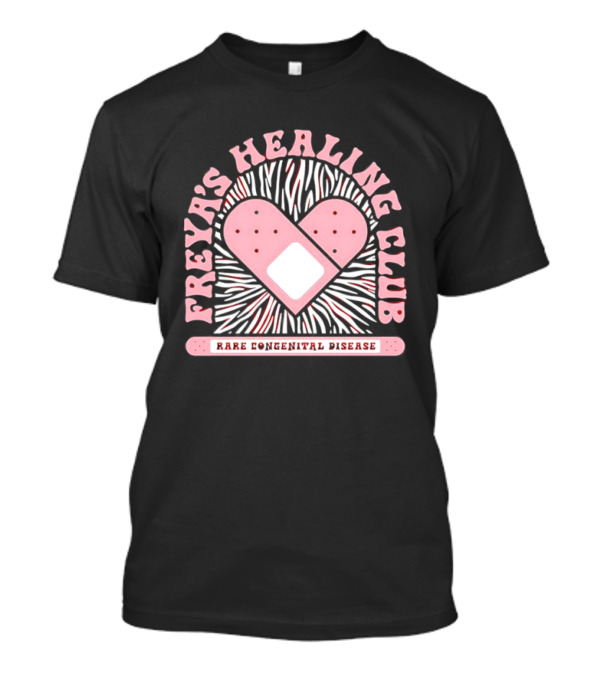 Freya's Healing Club Rare Congenital Disease Bandaid Heart T-Shirt