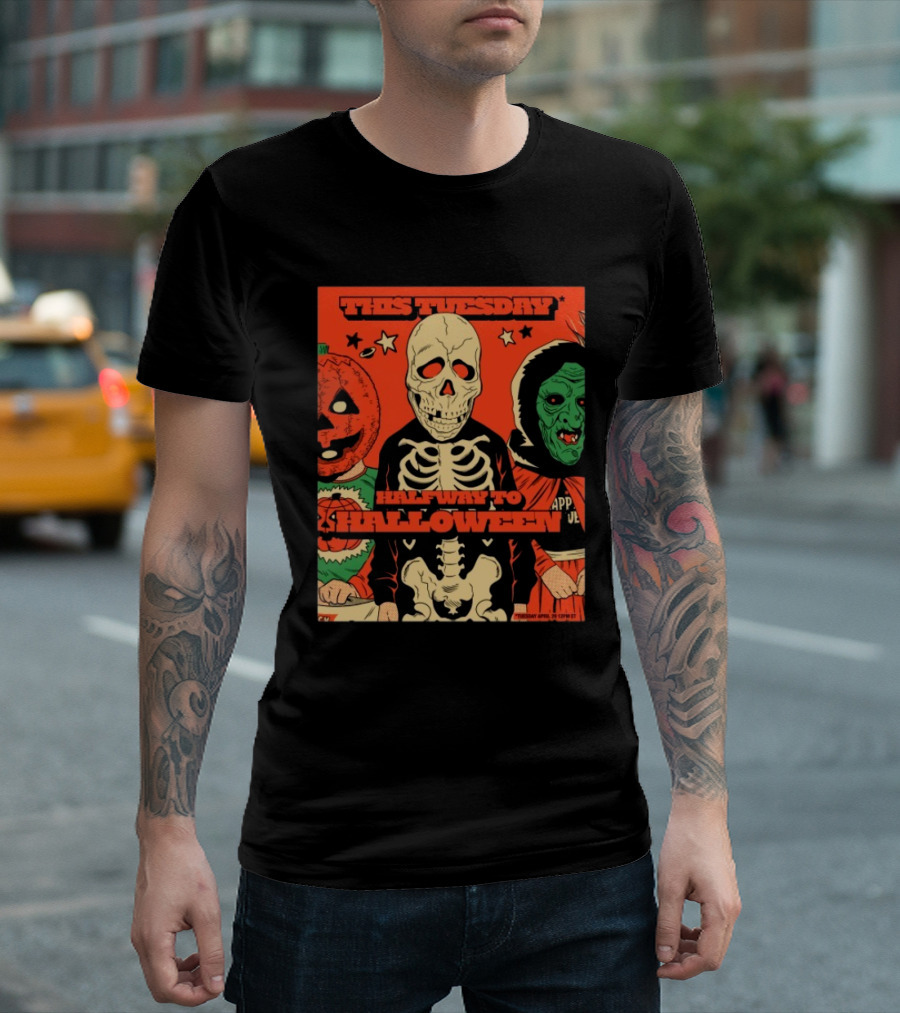 This Tuesday Halfway to Halloween April 29 2025 Tour Fright-Rags Inc Bundle T-Shirt