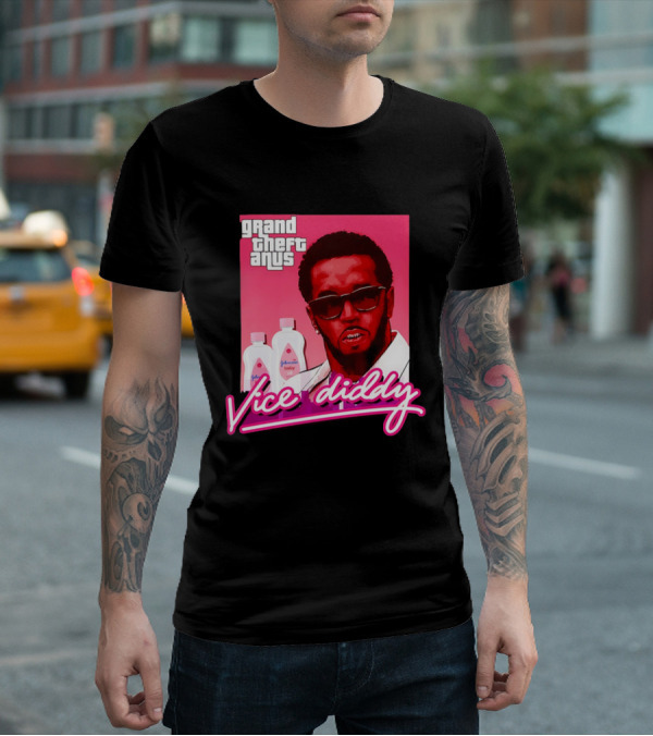 Grand Theft Anus Vice Diddy Johnson's Baby Oil Parody T-Shirt