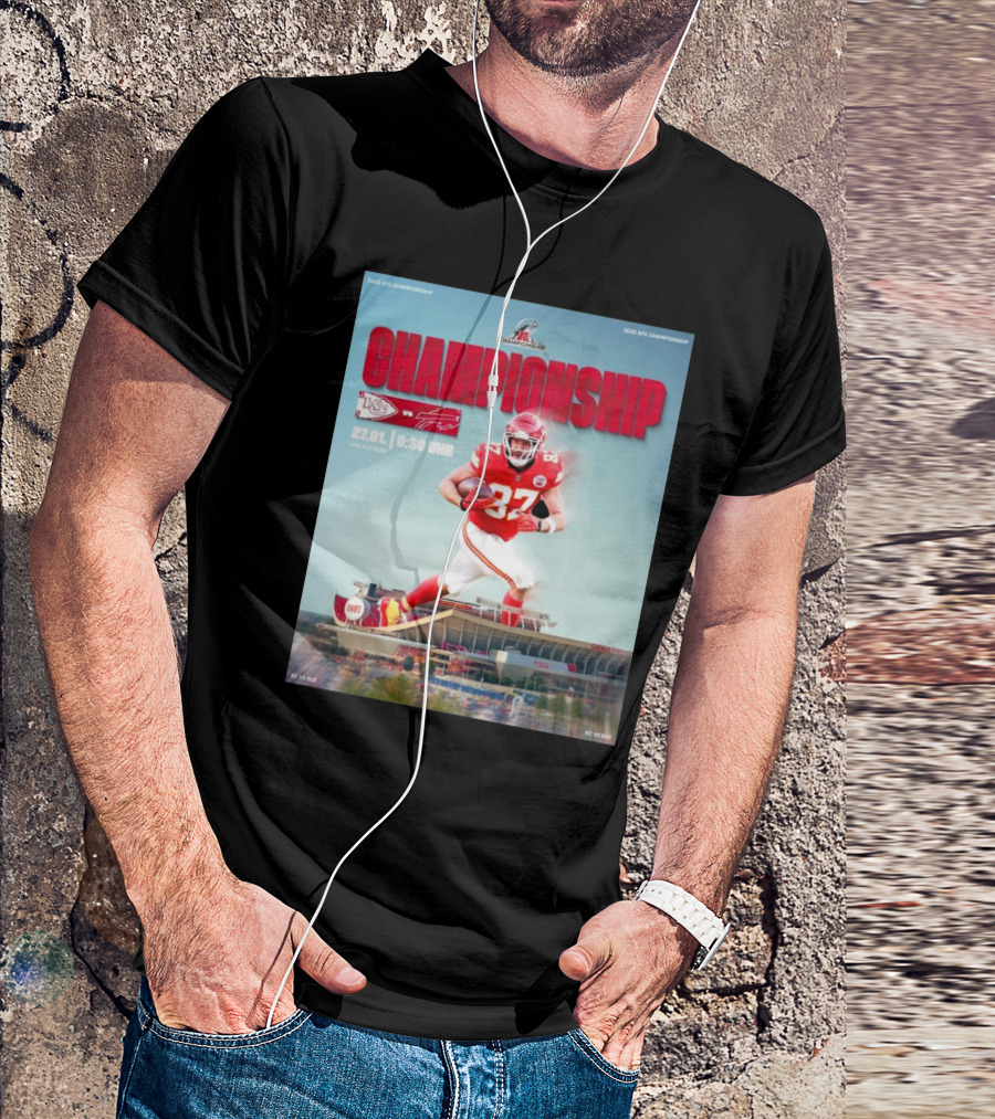 2025 AFC Championship Kansas City Chiefs Vs Buffalo Bills Chiefs Deutschland 27.01 0:30 Uhr T-Shirt