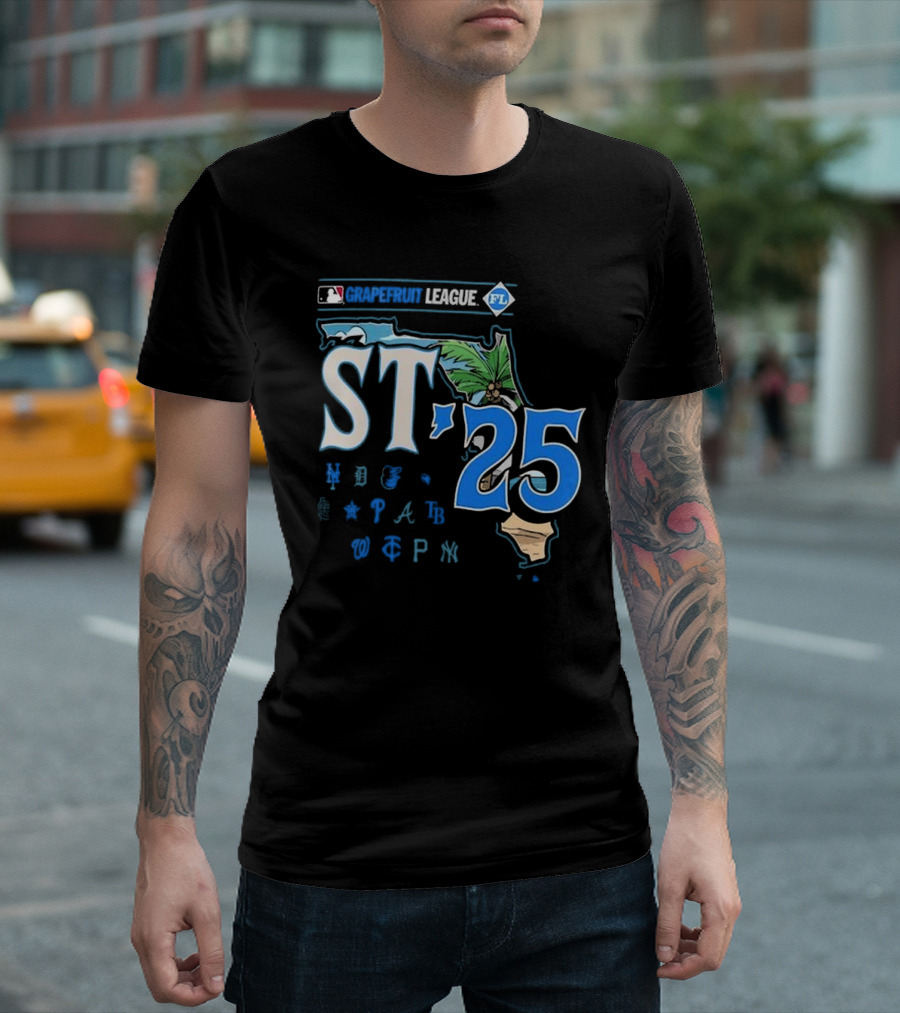 2025 Grapefruit League Spring Training Florida Map MLB ST '25 T-Shirt