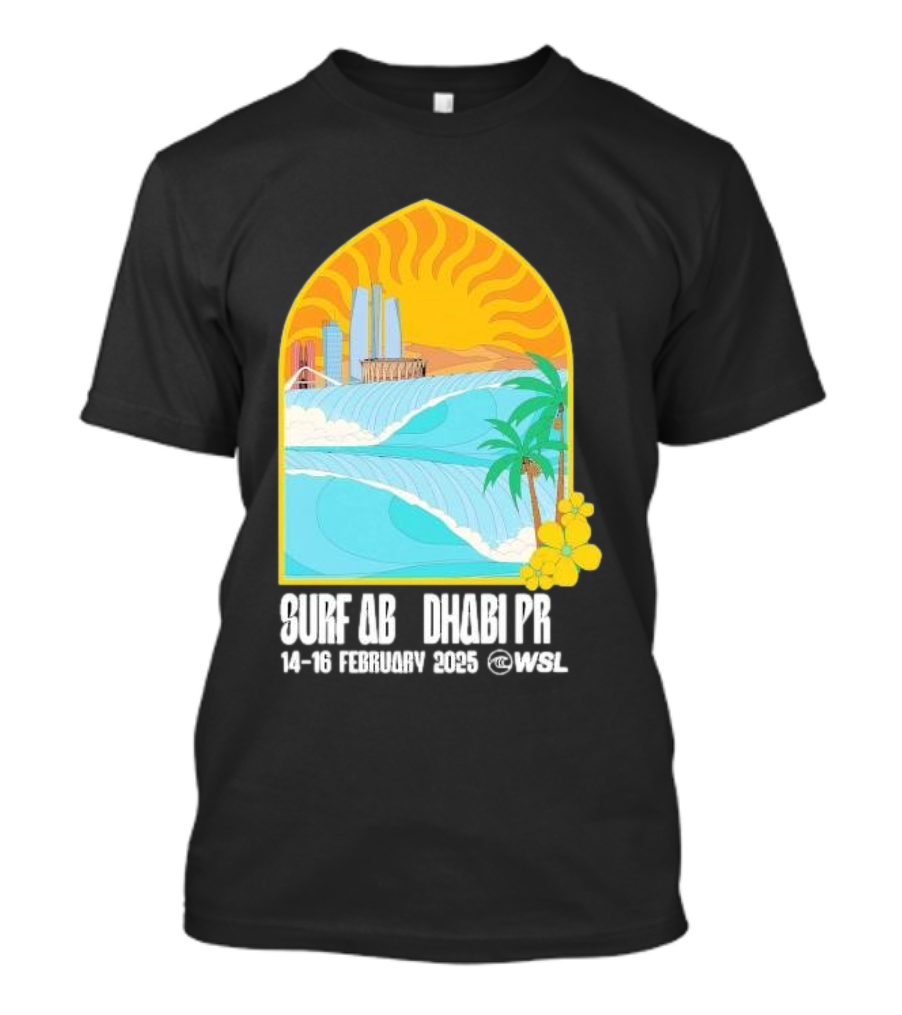 Surf Abu Dhabi Pro 14-16 February 2025 WSL Event T-Shirt