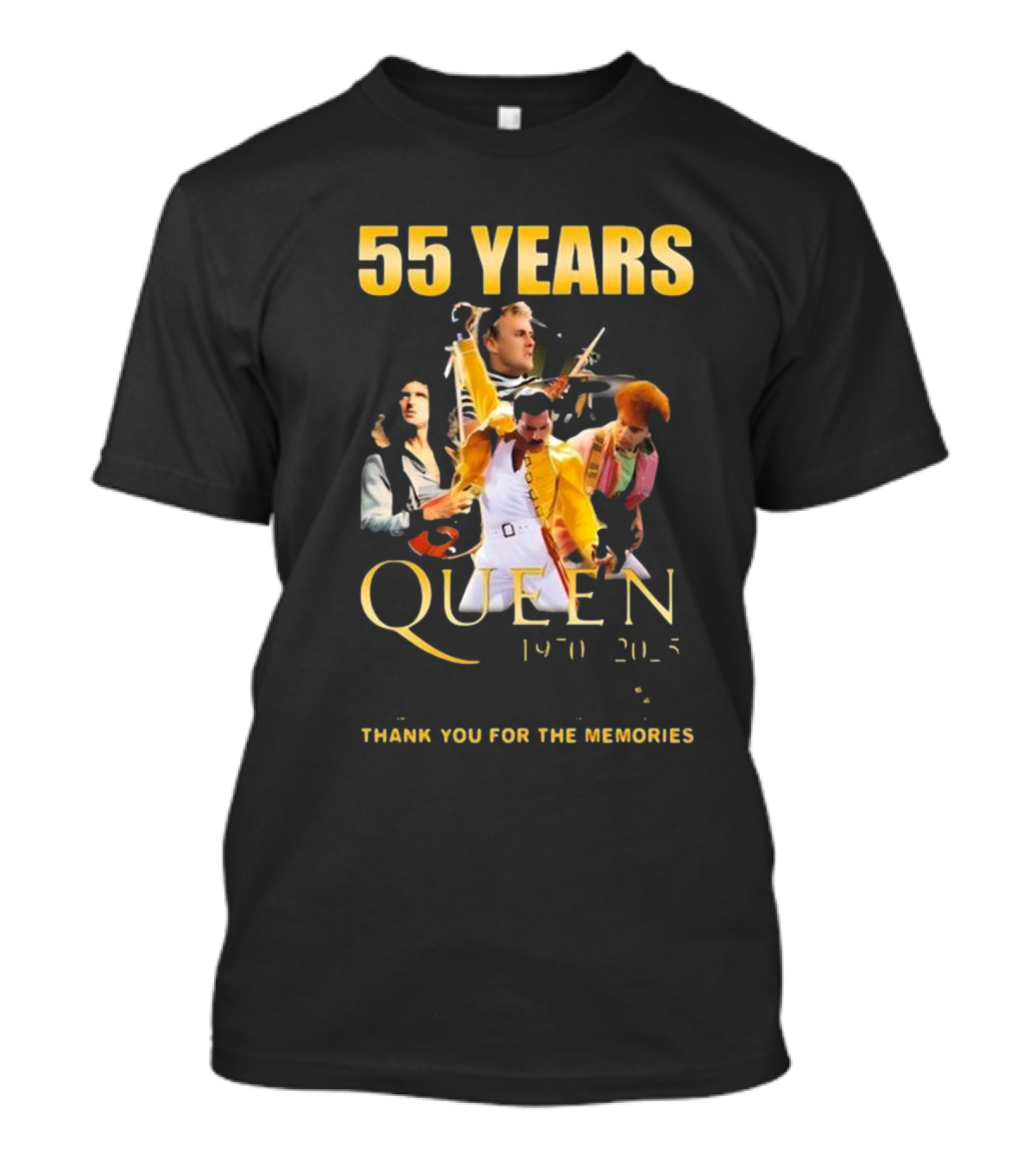 55 Years Queen 1970-2025 Thank You For The Memories T-Shirt