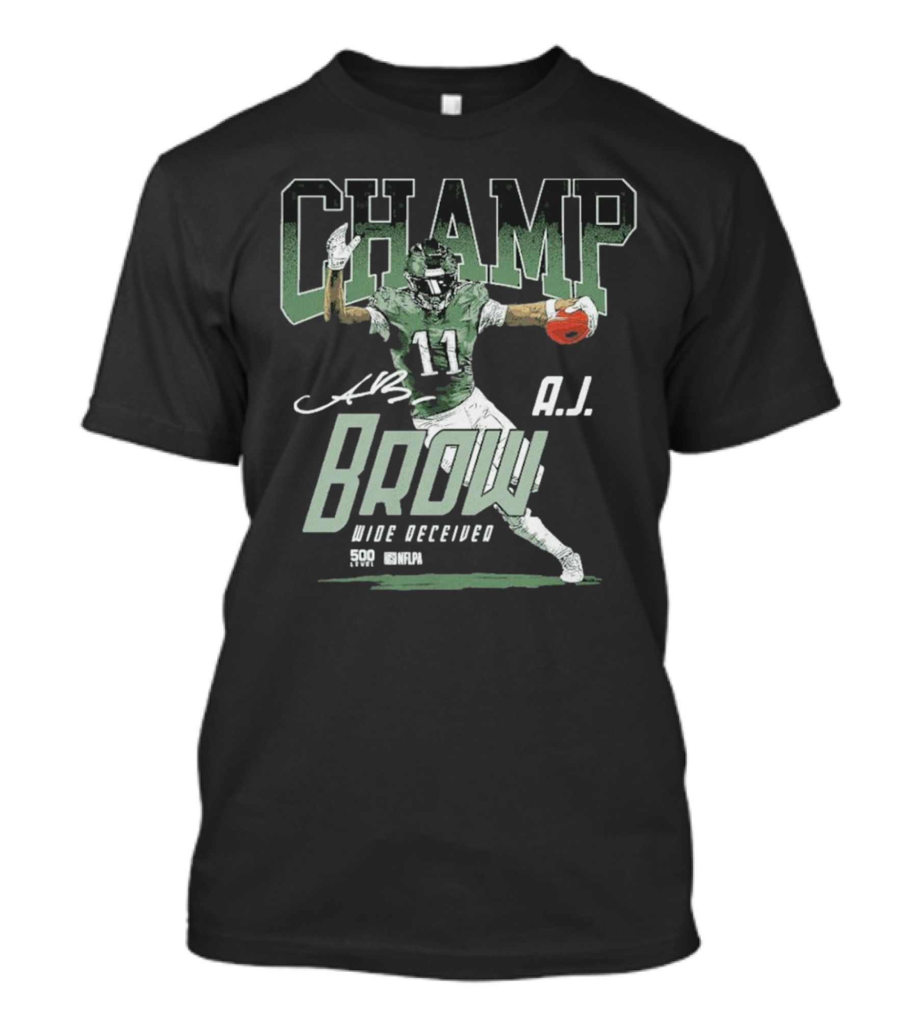 CHAMP A.J. Brown Wide Receiver 500 Yards Philadelphia Eagles T-Shirt