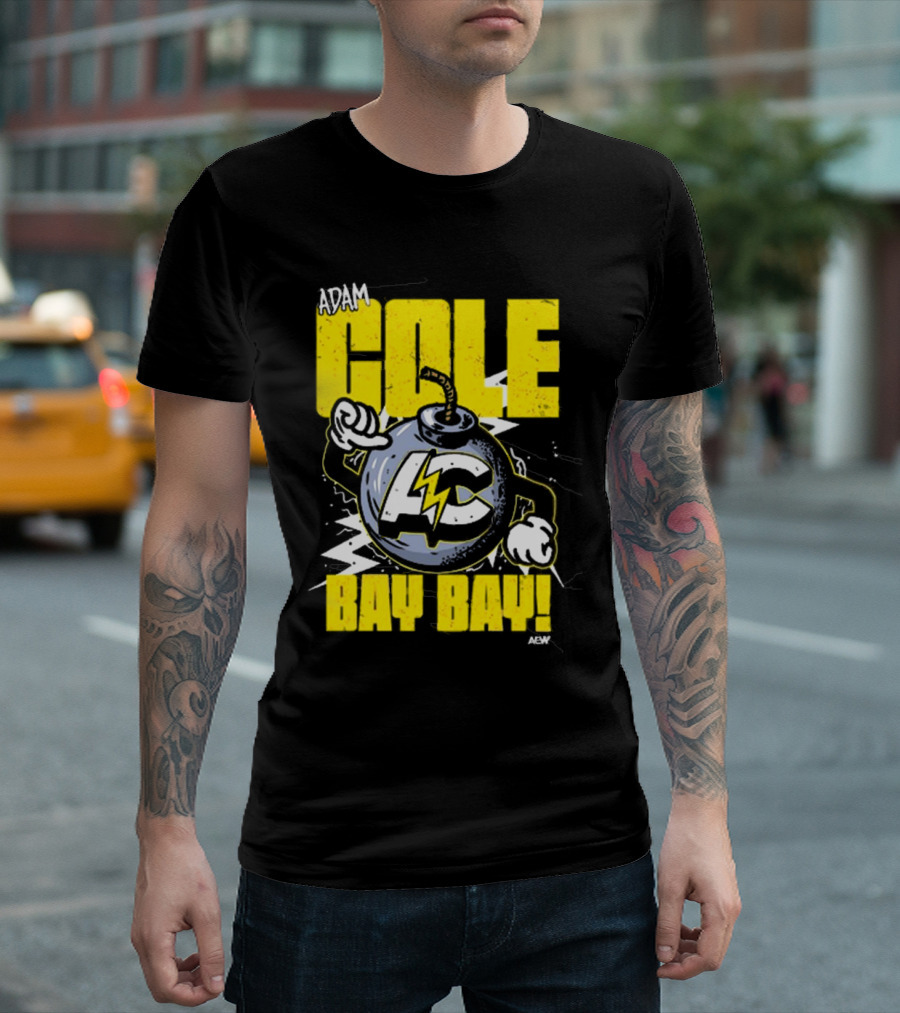 Adam Cole Bay Bay AC Bombs Away Comic Style T-Shirt