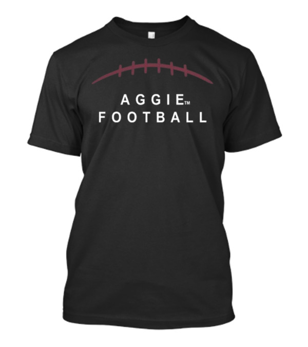 Aggie Football Arc Stitching Black T-Shirt