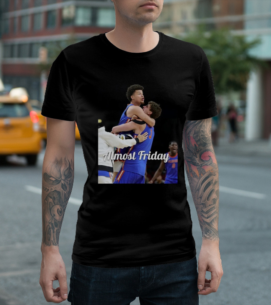 Almost Friday Basketball Celebration Florida Hug T-Shirt