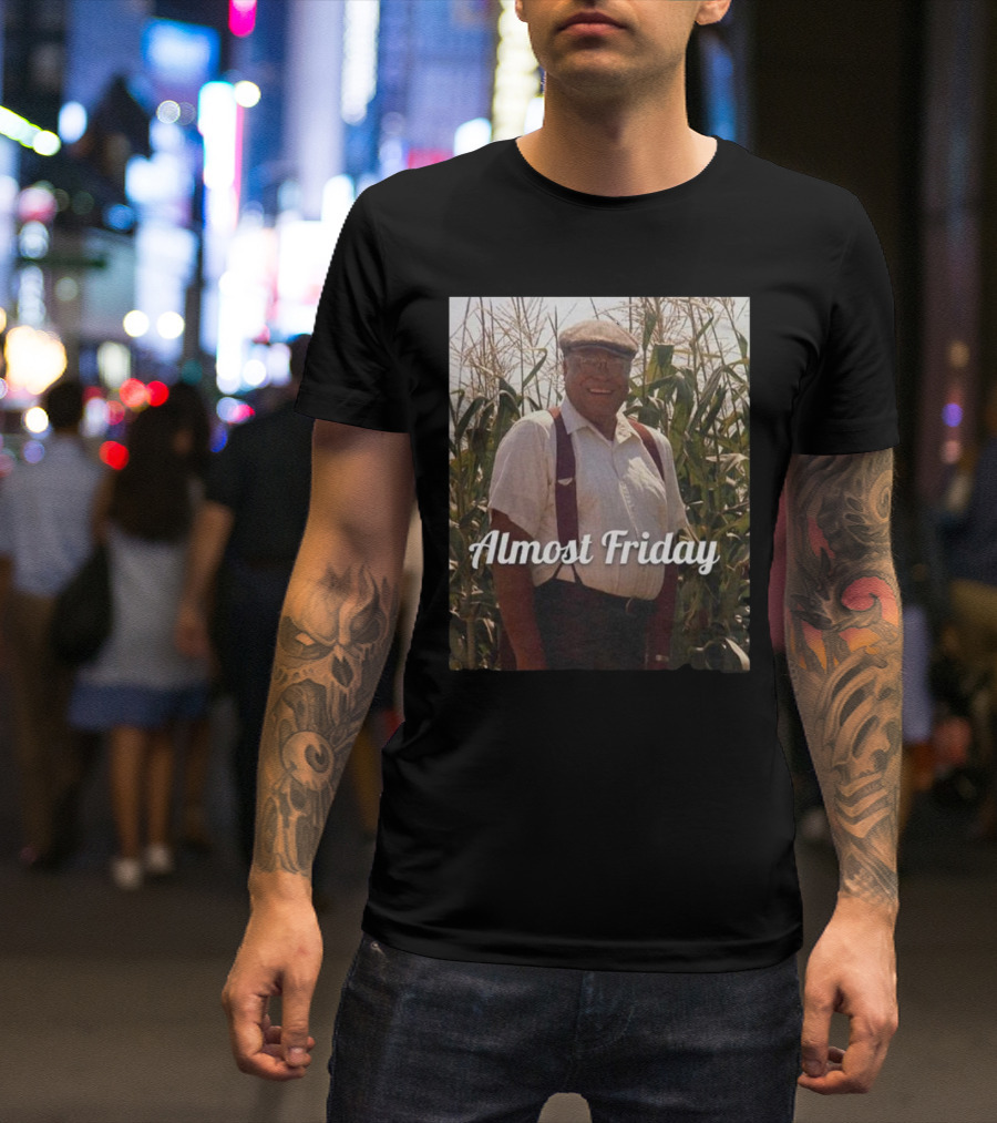 Almost Friday James Earl Jones Cornfield Suspenders Vintage Style T-Shirt