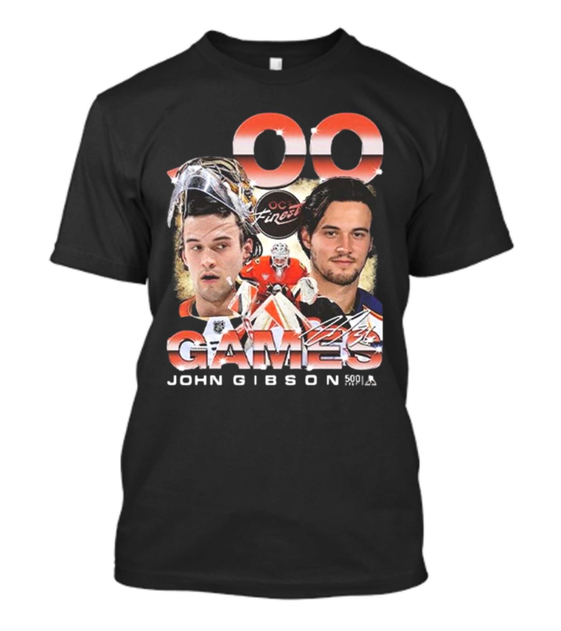 Anaheim Ducks John Gibson 500 Games Milestone Commemoration T-Shirt