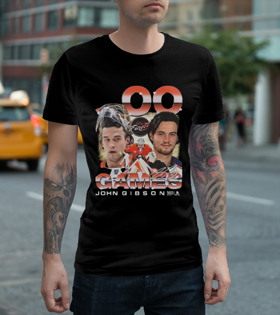 Anaheim Ducks John Gibson 500 Games Milestone Commemoration T-Shirt
