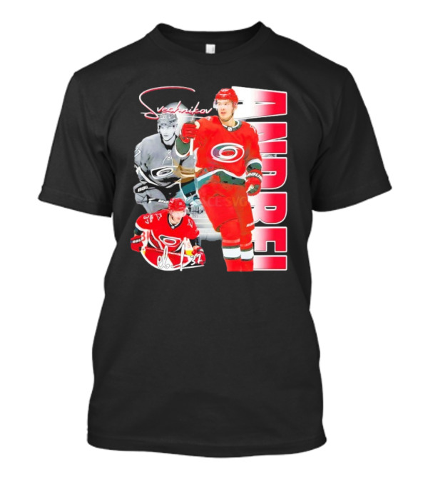 Andrei Svechnikov Carolina Hurricanes NHL Player 37 Signature T-Shirt