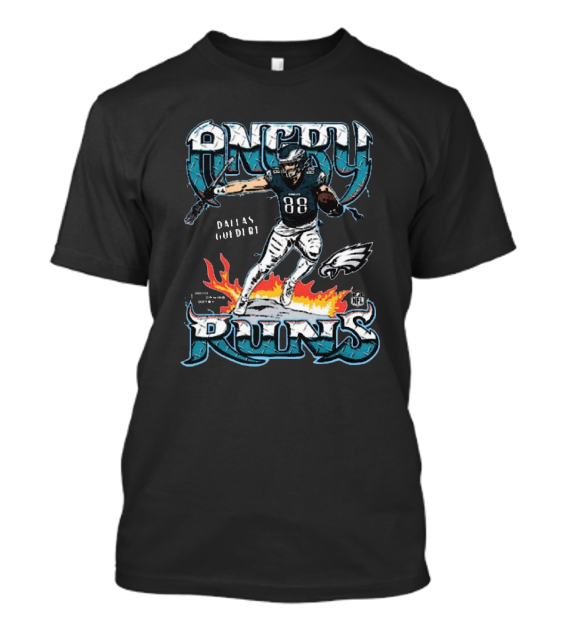 Angry Runs Philadelphia Eagles NFL Dallas Goedert 2024 T-Shirt