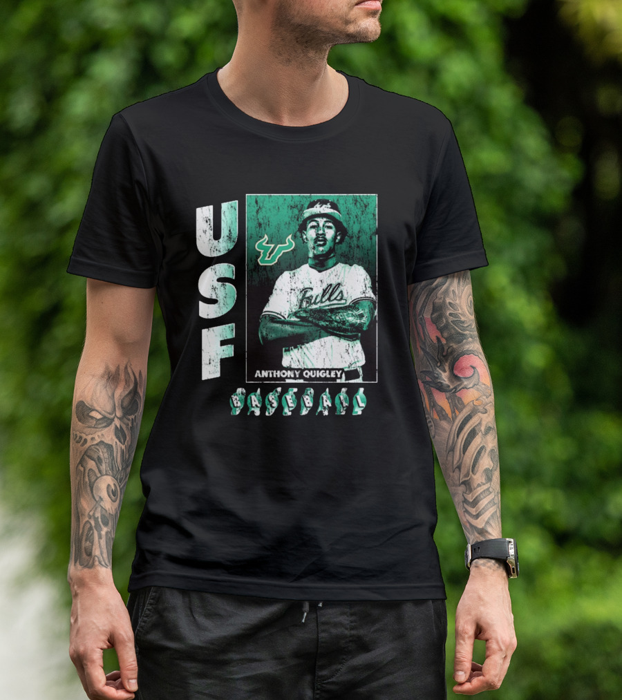 USF Bulls Anthony Quigley Baseball Vintage NCAA Division I T-Shirt