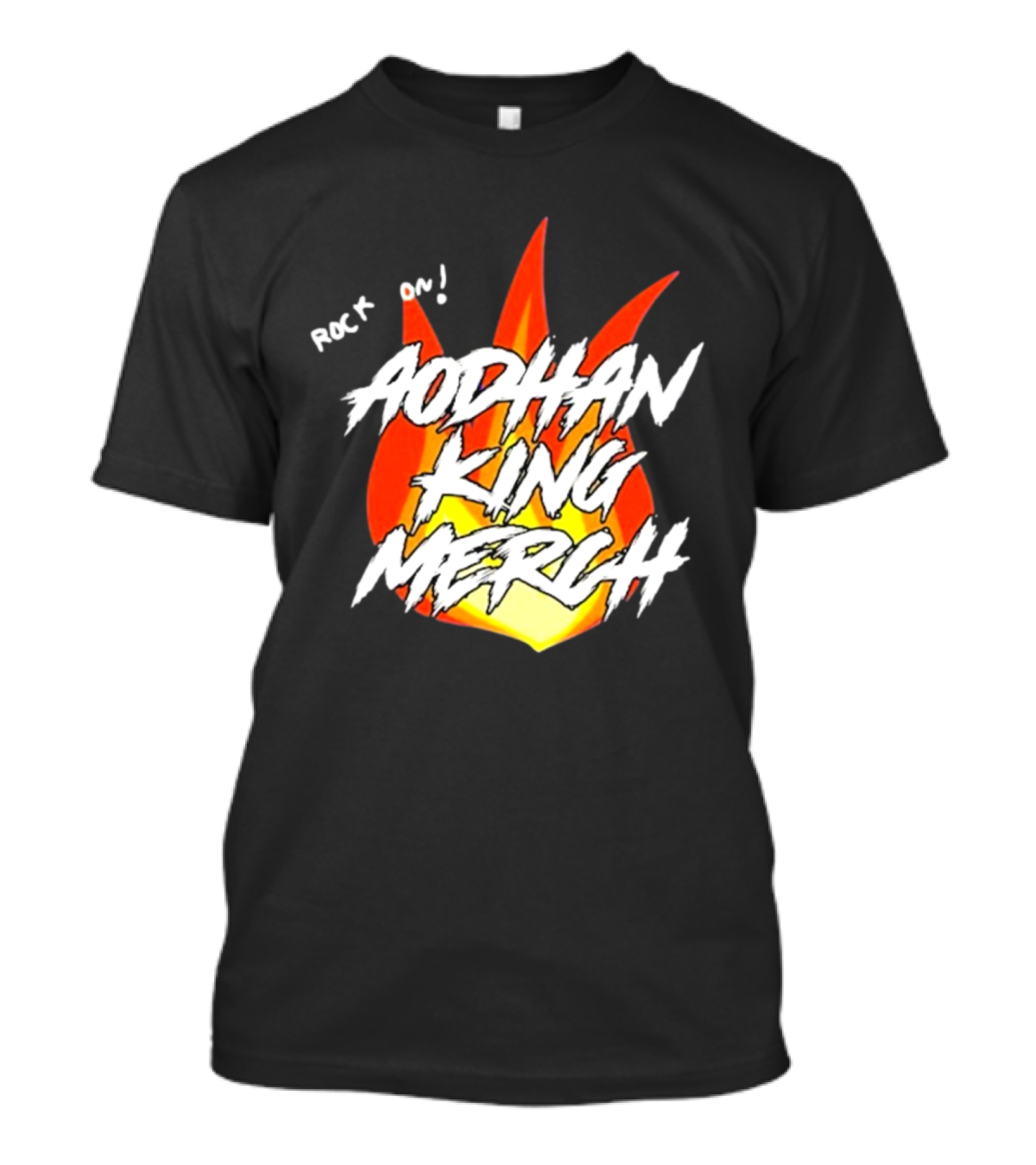Aodhan King Rock On Flames Merch T-Shirt