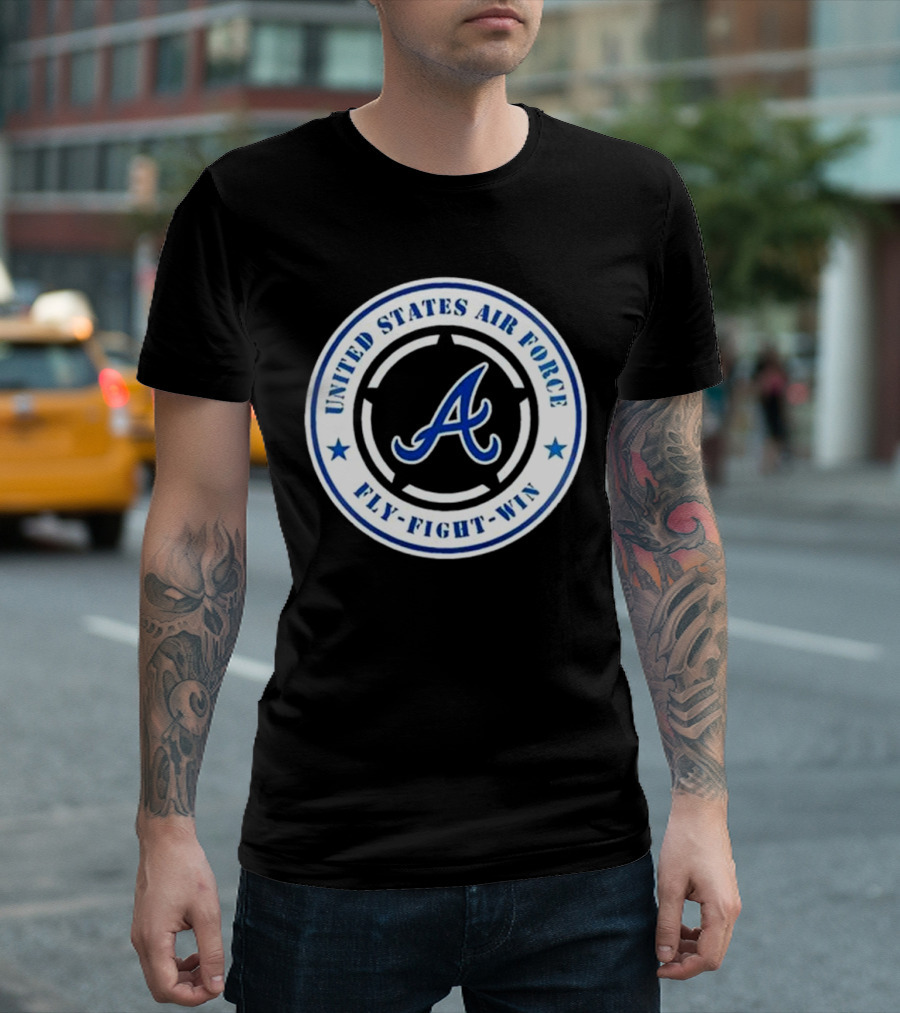 Atlanta Braves United States Air Force Fly Fight Win Military Appreciation Night 2025 T-Shirt