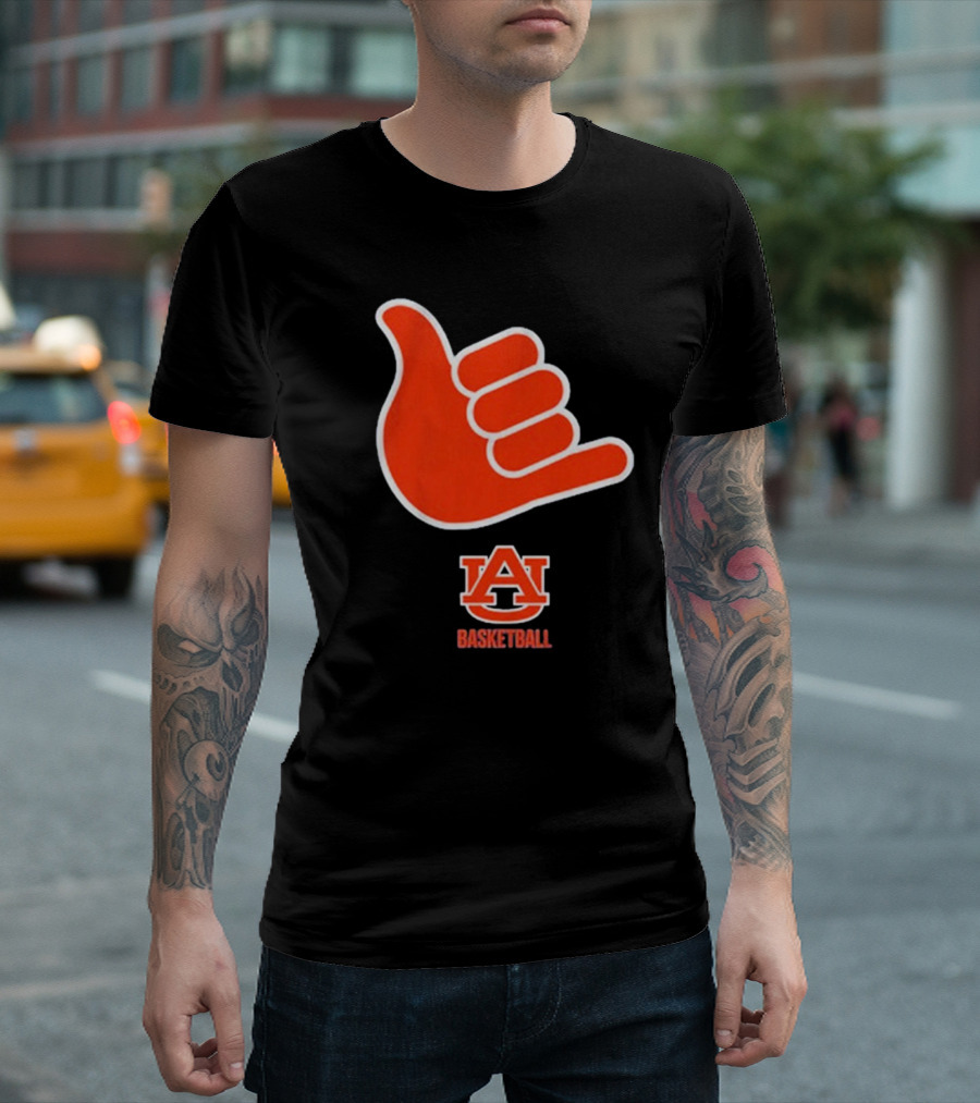 Auburn Basketball AU Shaka Hand Sign T-Shirt